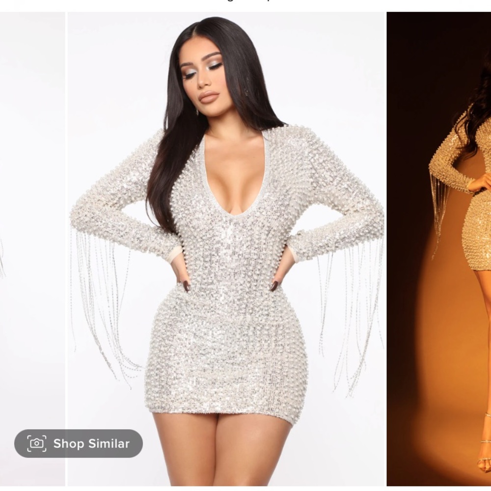 Pearl mini dress fashion nova size XL never worn without tags originally 119.99
